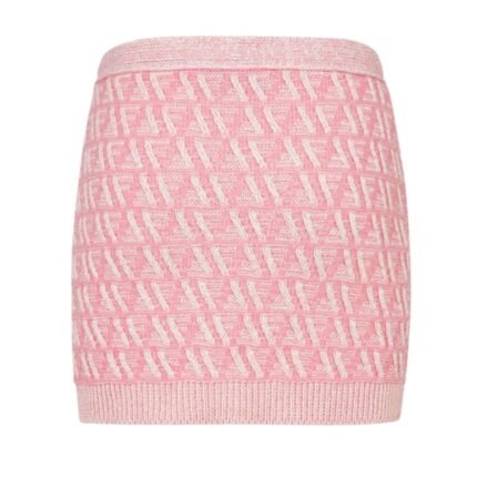 FENDI FF CASHMERE AND WOOL MINI SKIRT