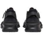FENDI FLOW SNEAKERS BLACK CAIMAN LOW-TOPS