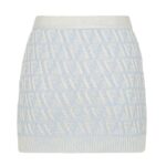 FENDI FF CASHMERE AND WOOL MINI SKIRT
