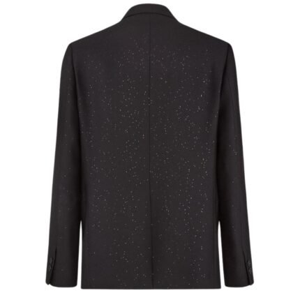 FENDI JACKET BLACK WOOL BLAZER WITH SEQUINS