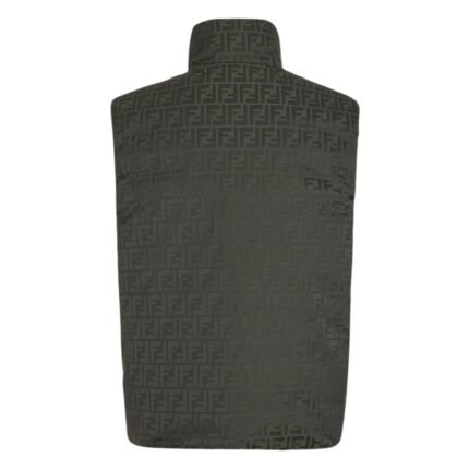 FENDI VEST GREEN FF NYLON GILET