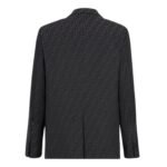 FENDI JACKET FF JACQUARD FABRIC BLAZER