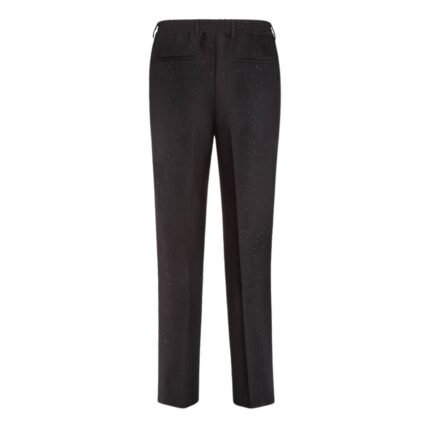 FENDI BLACK WOOL AND SEQUIN PANTS