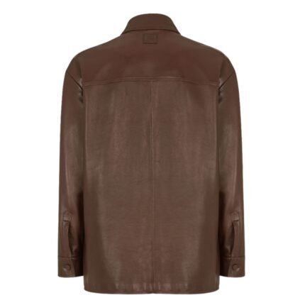 FENDI BLOUSON BROWN LEATHER GO TO JACKET