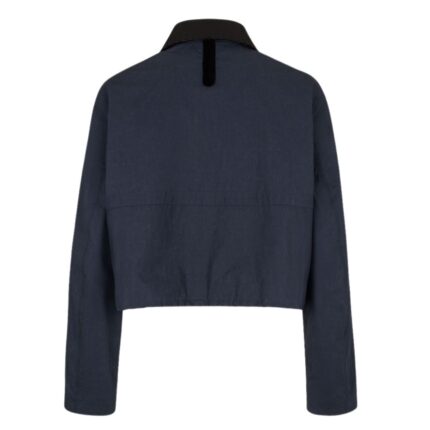 FENDI BLUE WAXED COTTON BLOUSON