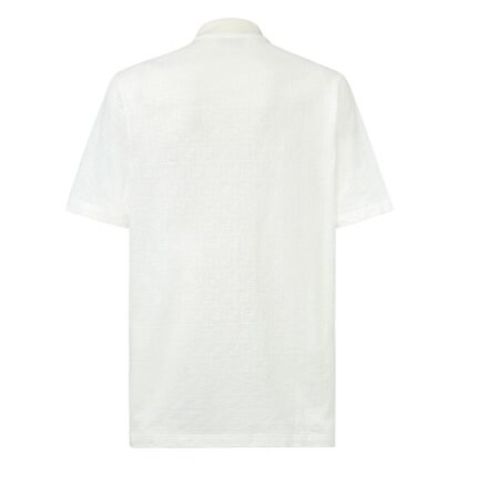 FENDI WHITE FF PIQUÉ POLO SHIRT
