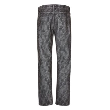 FENDI LONG JEANS GRAY FF JEANS