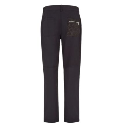 FENDI BLACK GABARDINE PANTS
