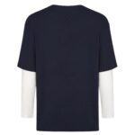 FENDI BLUE COTTON T-SHIRT