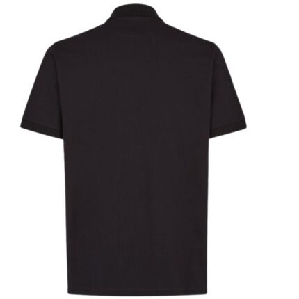 FENDI BLACK COTTON POLO SHIRT
