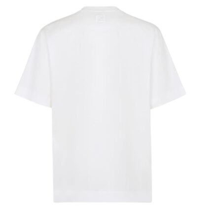 FENDI WHITE COTTON FENDILICIOUS T-SHIRT