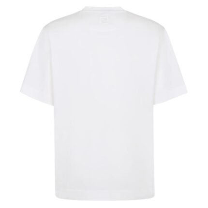 FENDI WHITE COTTON FENDILICIOUS T-SHIRT