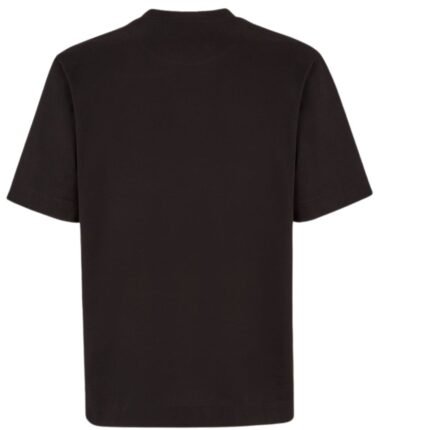 FENDI BLACK COTTON T-SHIRT