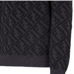 FENDI JUMPER BLACK WOOL PULLOVER