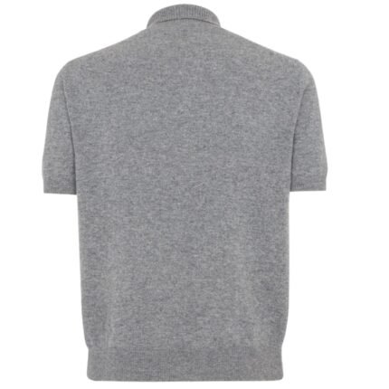 FENDI GRAY WOOL POLO SHIRT