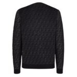 FENDI SWEATER WOOL AND FF NYLON PULLOVER