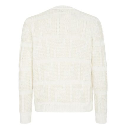FENDI SWEATER FF COTTON AND LINEN JUMPER