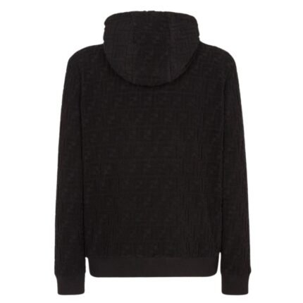 FENDI BLACK FF TERRY SWEATSHIRT