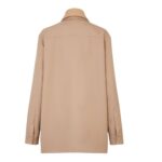 FENDI BEIGE WOOL GRAIN DE POUDRE GO TO JACKET