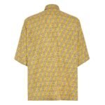 FENDI YELLOW FF LABYRINTH SILK SHIRT