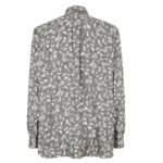 FENDI GRAY JEWELS SILK SHIRT
