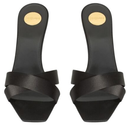 SAINT LAURENT OPYUM MULES IN SATIN CREPE
