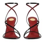 SAINT LAURENT ZORA SANDALS IN PATENT LEATHER