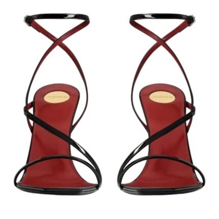 SAINT LAURENT ZORA SANDALS IN PATENT LEATHER