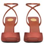 SAINT LAURENT LA SCANDALE WEDGES IN SATIN CREPE