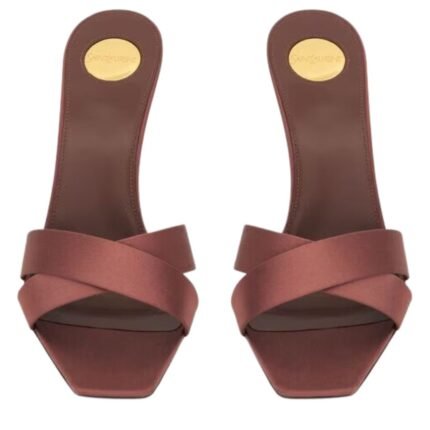 SAINT LAURENT OPYUM MULES IN SATIN CREPE