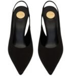 SAINT LAURENT LENTRACTE SLINGBACK PUMPS IN SATIN CREPE