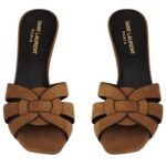 SAINT LAURENT TRIBUTE MULES IN SUEDE