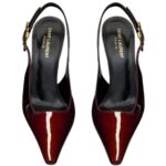 SAINT LAURENT DUNE SLINGBACK PUMPS IN PATENT LEATHER
