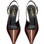 SAINT LAURENT DUNE SLINGBACK PUMPS IN PATENT LEATHER