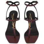 SAINT LAURENT CASSANDRA SANDALS IN SMOOTH LEATHER