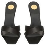 SAINT LAURENT OPYUM MULES IN SATIN CREPE