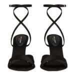 SAINT LAURENT CORINNE SANDALS IN SATIN CREPE