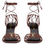 SAINT LAURENT BABYLONE SANDALS IN SMOOTH LEATHER