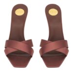 SAINT LAURENT OPYUM MULES IN SATIN CREPE