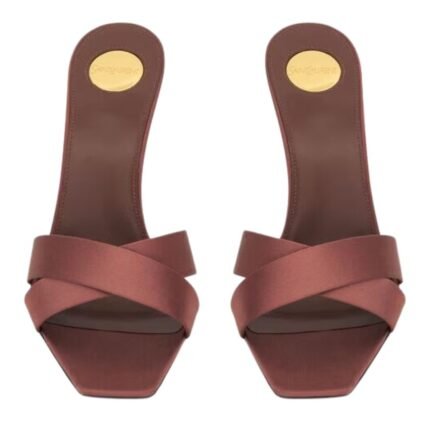 SAINT LAURENT OPYUM MULES IN SATIN CREPE