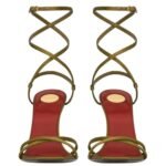 SAINT LAURENT OPYUM SANDALS IN SATIN CREPE