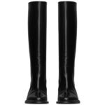 SAINT LAURENT HUNT BOOTS IN GLAZED LEATHER