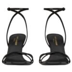 SAINT LAURENT OPYUM SANDALS IN GLAZED LEATHER
