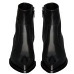 SAINT LAURENT BEAT BOOTIES IN GLAZED LEATHER