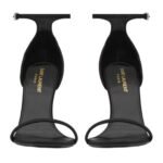 SAINT LAURENT OPYUM SANDALS IN CREPE DE CHINE