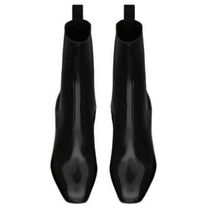 SAINT LAURENT BETTY CHELSEA BOOTS IN GLAZED LEATHER