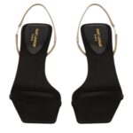 SAINT LAURENT JASPE SANDALS IN SATIN CREPE