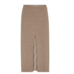 FENDI GRAY WOOL SKIRT