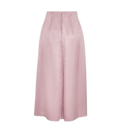 FENDI MAUVE PINK FF SILK SKIRT