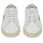 SAINT LAURENT COURT CLASSIC SL/06 EMBROIDERED SNEAKERS IN LEATHER